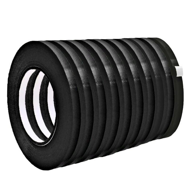 WOD Tape WOD Black 10 Pack, Poly Bag Sealer Tape - 3/8 inch x 180 yds. for Color Coding Age of Perishables, Food Storage, Pack,Aging and Sealing Meat, Candy, or Gifts BSTC22PVC - Image 1